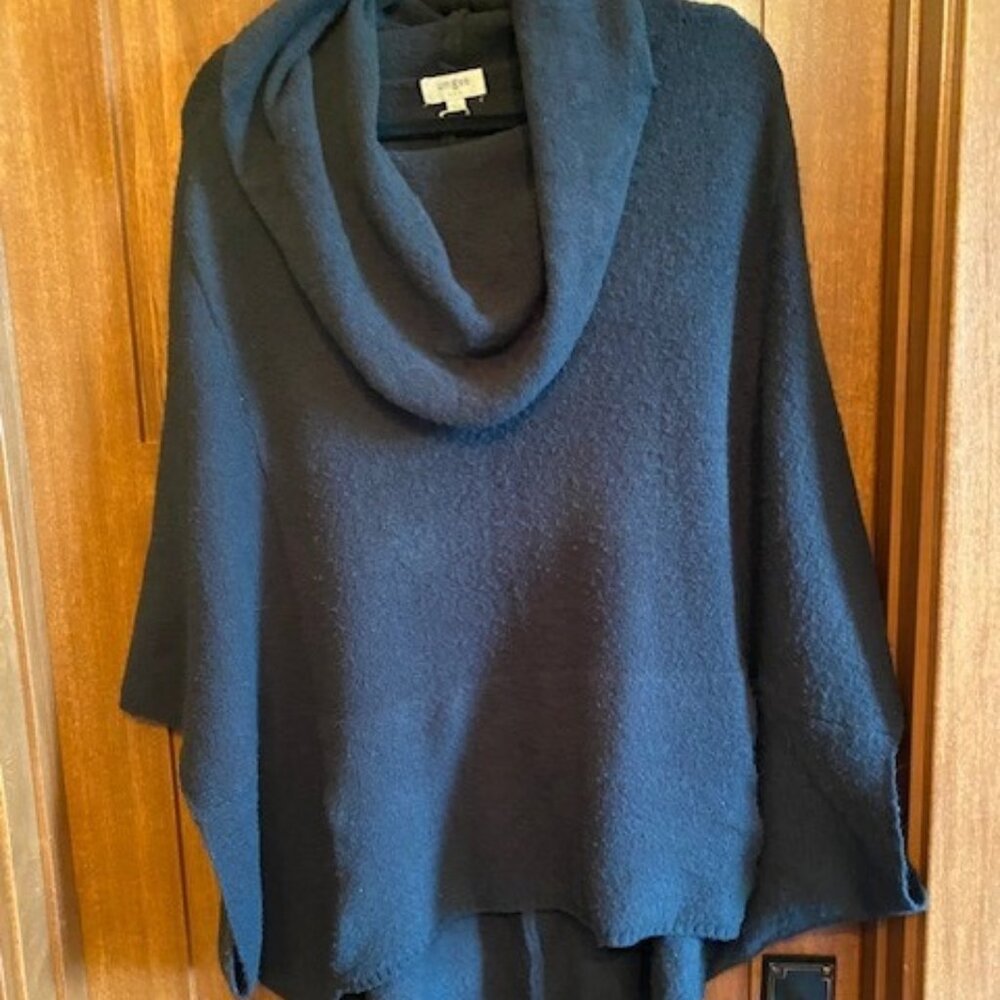 Poncho style black sweater